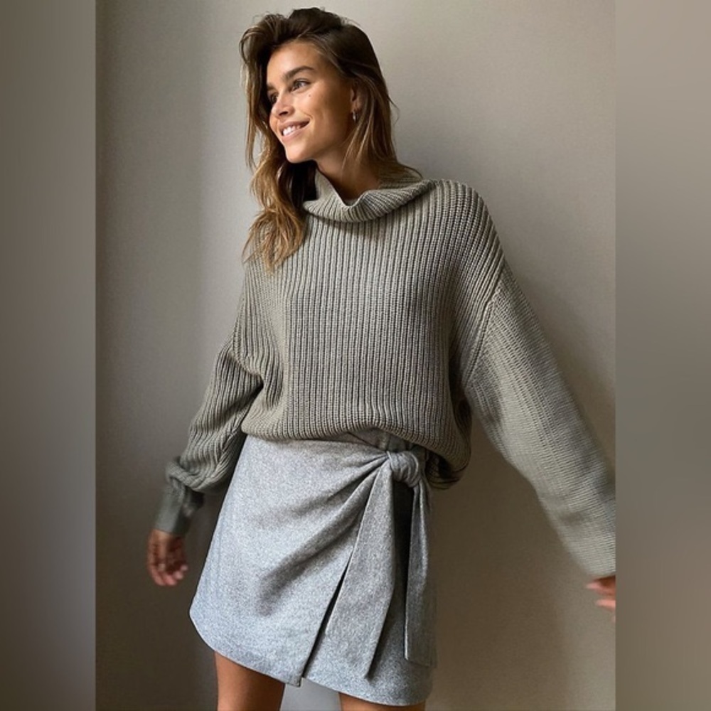 Aritzia Wilfred Wrap-Front Skirt